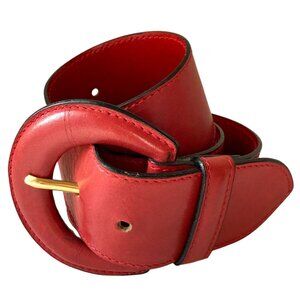 Vintage Alcott & Andrews Genuine Leather Round Buckle Belt Women’s Size 65/26 Re